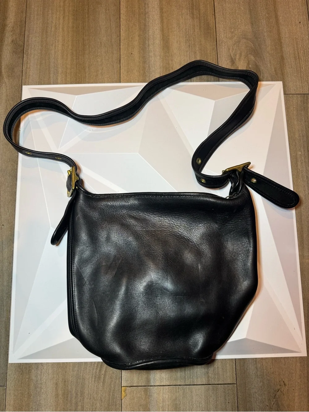 Coach Vintage Helen’s Legacy Duffle Leather Hobo Shoulder Bag with Gold Hardware